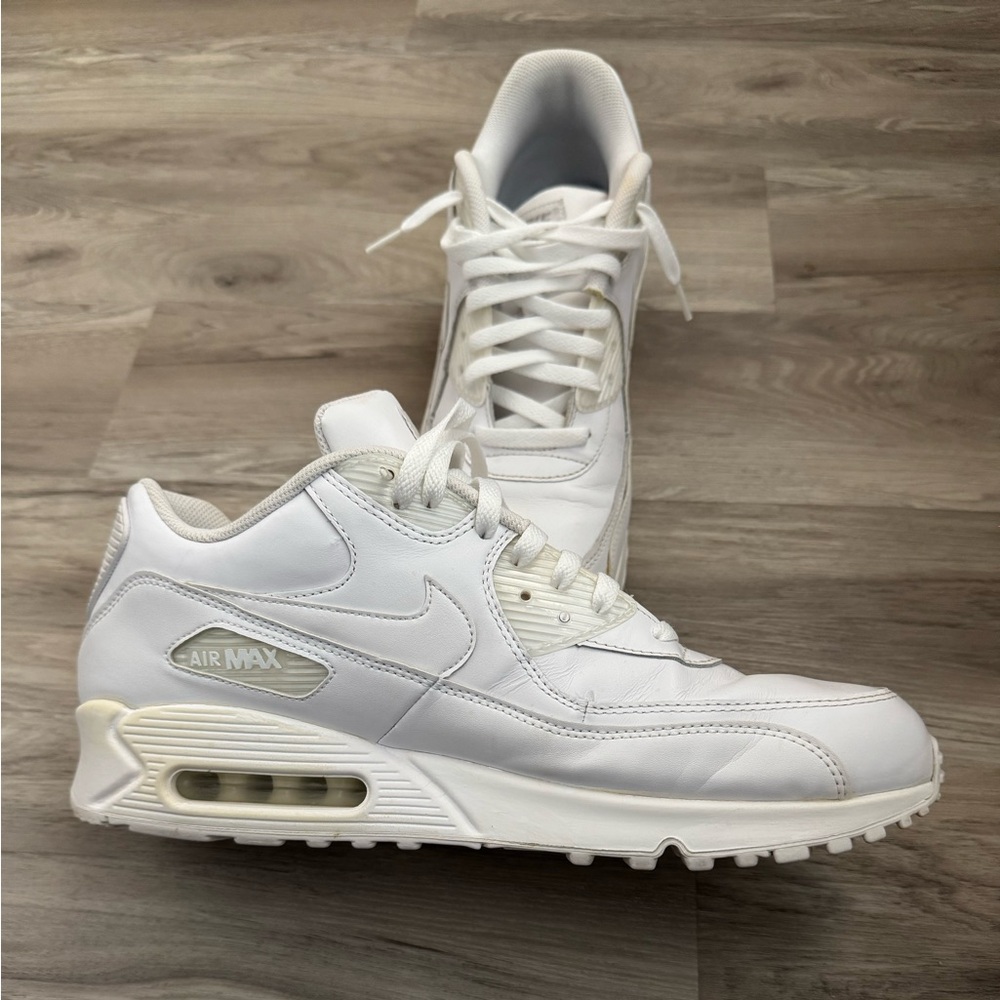 Nike Air Max 90's Triple White - Picture 4 of 9